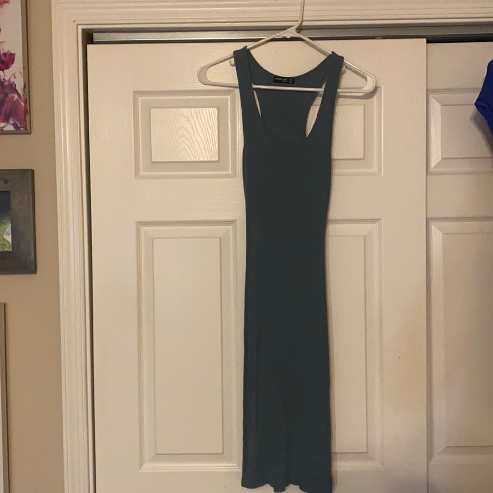 Razorback ribbed bodycon dress